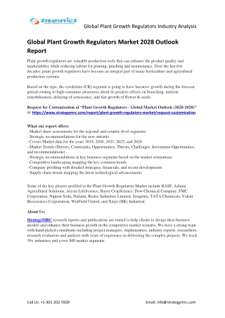 Provincial Demand and manufacturers of Global Plant Growth Regulators Industry