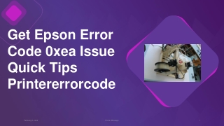 Get Epson Error Code 0xea Issue Quick Tips
