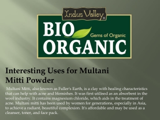 Organic Multani Mitti Powder