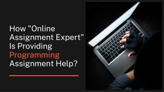 How Online Assignment Expert Is Providing Programming Assignment Help