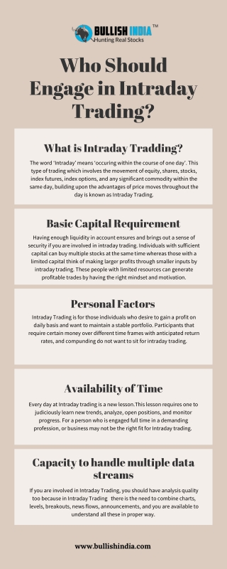 Who Should Engage in Intraday Trading?