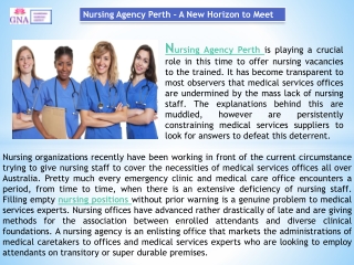 Nursing Agency Perth