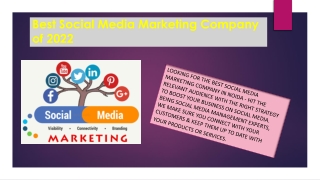 Best Social Media Marketing Company of 2022