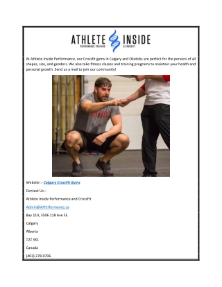 Calgary CrossFit and Gyms- Aiperformance.ca