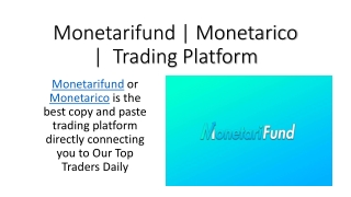 Monetarifund | Monetarico |  Trading Platform
