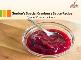 Gordon’s Special Cranberry Sauce Recipe