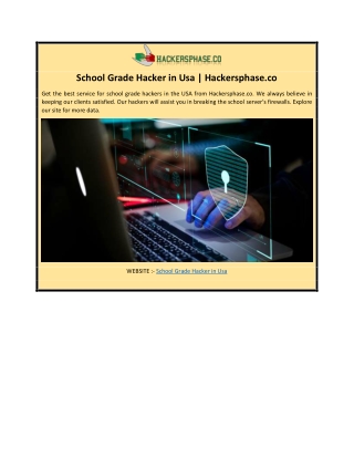 School Grade Hacker in Usa | Hackersphase.co