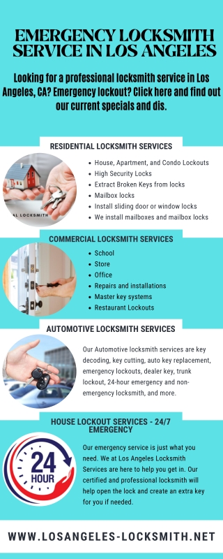 Emergency locksmith service in Los Angeles