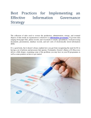 Best Practices for Implementing an Effective Information Governance Strategy