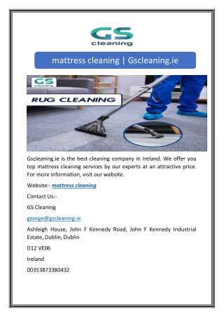 mattress cleaning | Gscleaning.ie