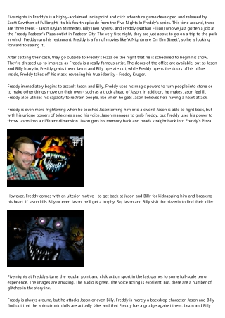 Five Nights in Freddy's 4 Game Review