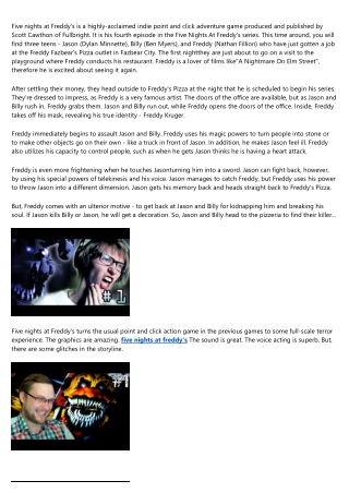 Five Nights at Freddy's 4 Game Review