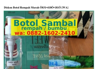 Diskon Botol Rempah Murah 08ᣮ1–4180–1810(whatsApp)