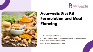 Ayurvedic Diet Kit Formulation and Meal Planning