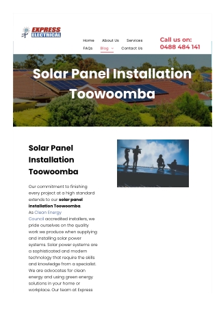 Solar Panel Installation Toowoomba