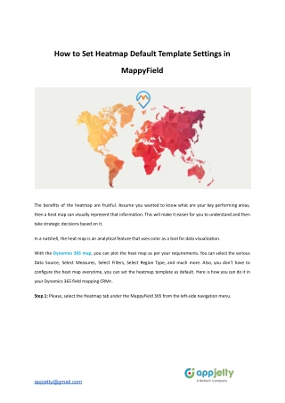 How to Set Heatmap Default Template Settings in MappyField