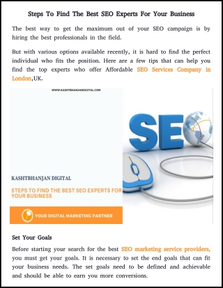 Hiring SEO services Company London UK