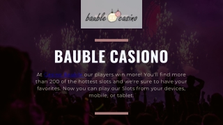 Casino Slots, Baccarat, and Craps