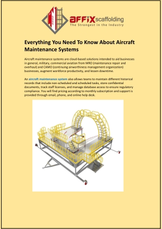Everything You Need To Know About Aircraft Maintenance Systems