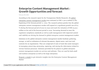 Enterprise Content Management Market to Reach US$ 29,419.1 Mn By 2030