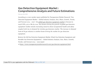 Gas Detection Equipment Market to Reach US$ 5.56 bn by 2027
