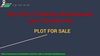 Buy land at a good price in Tamando, Bhubaneswar ( 91-720-564-8119)