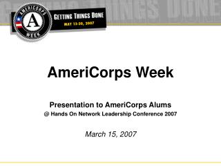 AmeriCorps Week