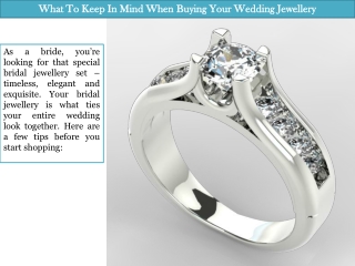 What To Keep In Mind When Buying Your Wedding Jewellery