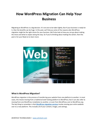 How WordPress Migration Can Help Your Business