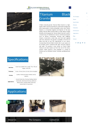 Leading exporter of Titanium Black Granite