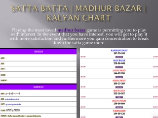 Know what is before playing Madhur Bazar game