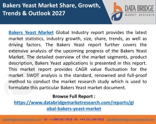 Bakers Yeast Market – Industry Trends and Forecast to 2027