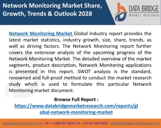 Network Monitoring Market: Analysis & Opportunities - Gigamon, NETSCOUT
