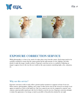 Exposure correction service