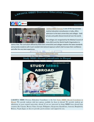 Best Consultant for MBBS Abroad in Bhopal