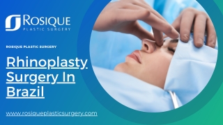 Rhinoplasty (Nose) Surgery in Brazil By Dr. Rodrigo Rosique