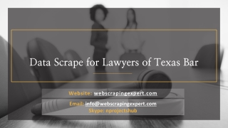 Data Scrape for Lawyers of Texas Bar