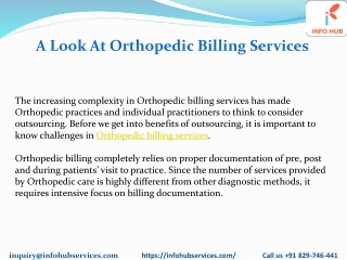 A Look At Orthopedic Billing Services