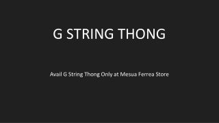 Avail G String Thong Only at Mesua Ferrea Store