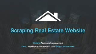 Scraping Real Estate Website