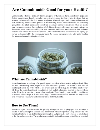 Are Cannabinoids Good for your Health-converted