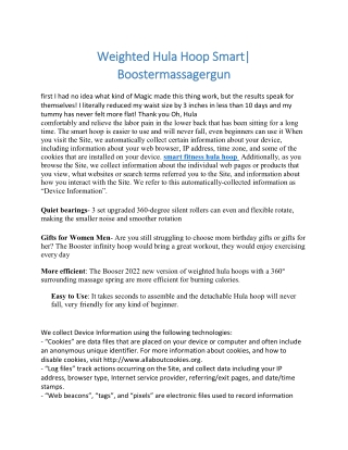 Weighted Hula Hoop Smart Boostermassagergun