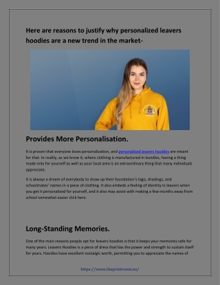 Personalized leavers hoodies are a new trend in the market