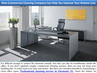 How Commercial Cleaning Company Can Help You Improve Your Bottom Line