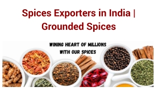 Spices Exporters in India, Grounded Spices
