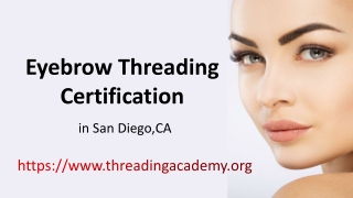 Eyebrow Threading Certification