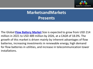 Flow Battery Market Trends and Review 2026