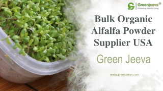 Bulk Organic Alfalfa Powder Supplier USA