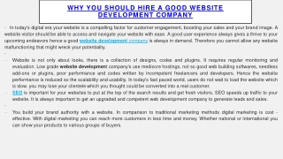 Web development company